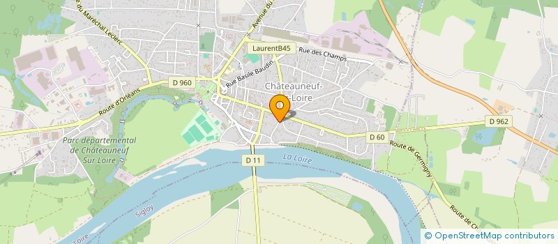 localisation de l'entreprise SCI DU CHASTAING à CHATEAUNEUF-SUR-LOIRE