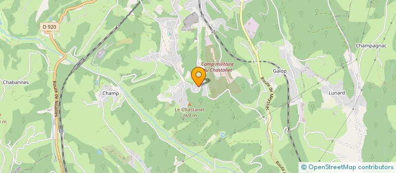 localisation de l'entreprise SCI DU CHASTANET  BRIVE LA GAILLARDE