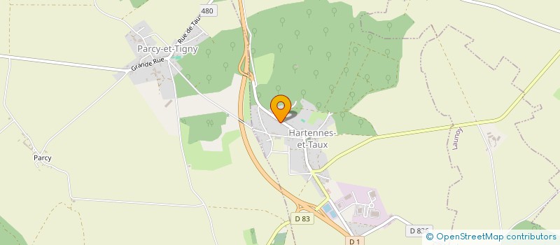 localisation de l'entreprise SCI DU CHAT NOIR  HARTENNES-ET-TAUX