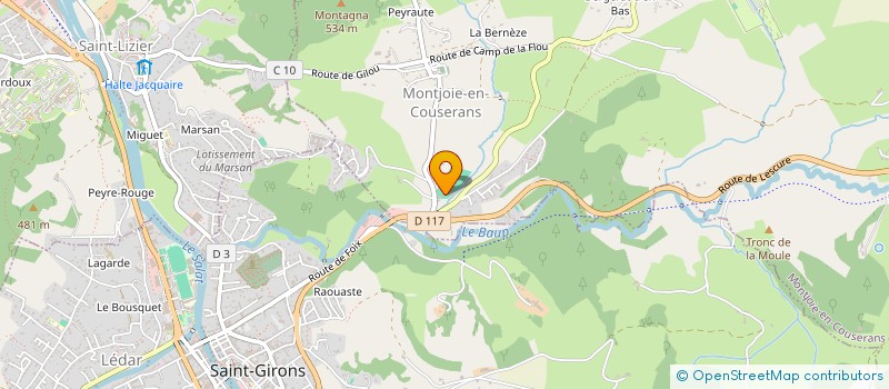 localisation de l'entreprise SCI DU CHAT PERCHE à MONTJOIE-EN-COUSERANS