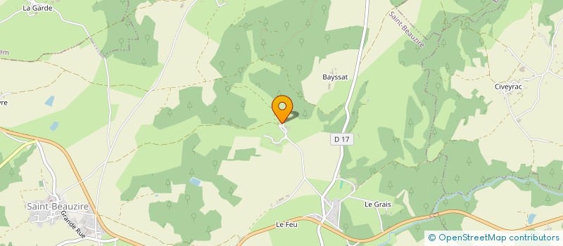 localisation de l'entreprise SCI DU CHATAIGNIER à SAINT-BEAUZIRE