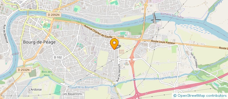 localisation de l'entreprise SCI DU CHATEAU  CHATEAUNEUF-SUR-ISERE