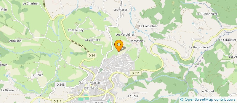 localisation de l'entreprise SCI DU CHATEAU D'EAU  SAINT-MARTIN-EN-HAUT