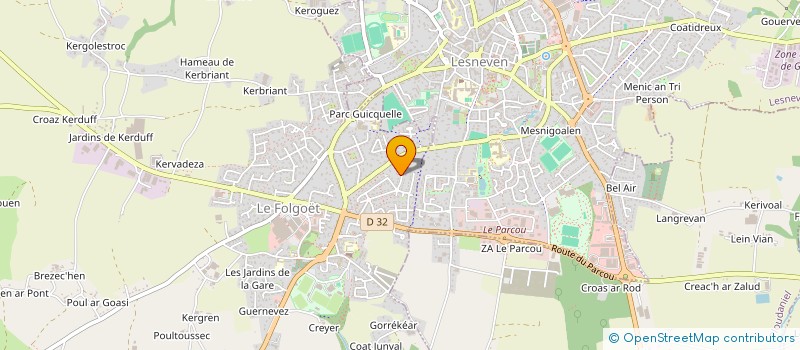 localisation de l'entreprise SCI DU CHATEAU D'EAU BLEU  LE FOLGOET