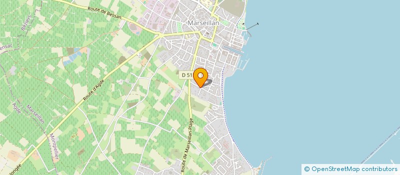 localisation de l'entreprise SCI DU CHATEAU D'O à MARSEILLAN