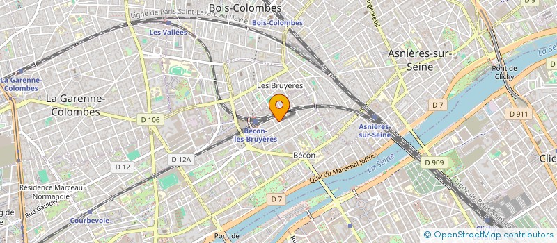 localisation de l'entreprise SCI DU CHATEAU DE BECON LES BRUYERES à COURBEVOIE