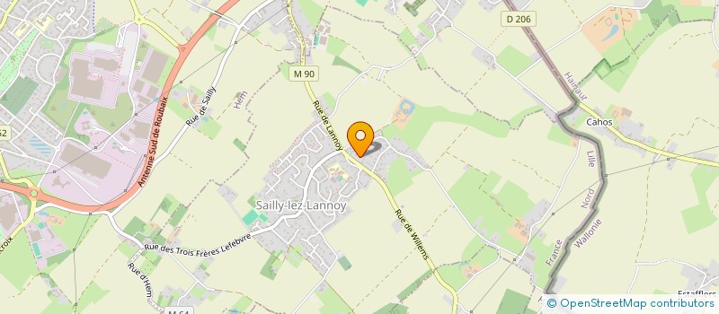 localisation de l'entreprise SCI DU CHATEAU DE L'EGLISE  SAILLY-LEZ-LANNOY