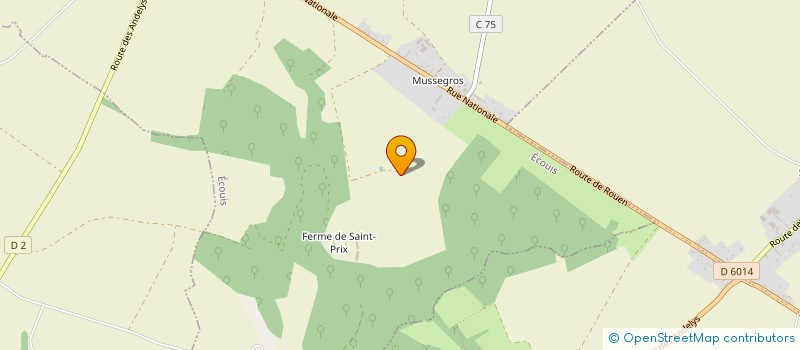 localisation de l'entreprise SCI DU CHATEAU DE MUSSEGROS  ECOUIS