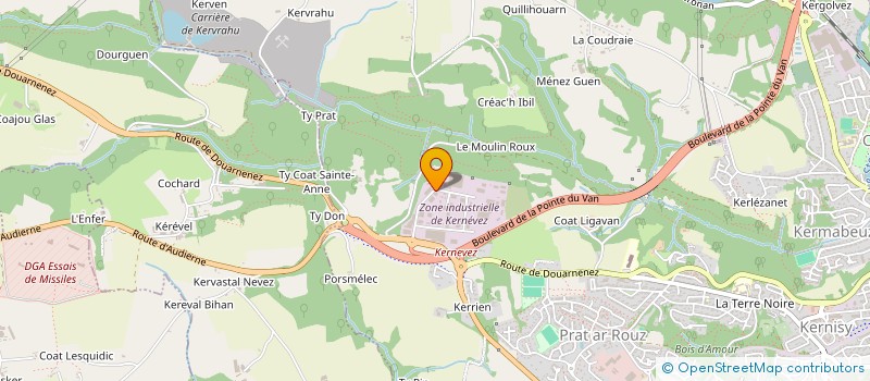 localisation de l'entreprise SCI DU CHATEAU DE PRAT AR RAZ à QUIMPER