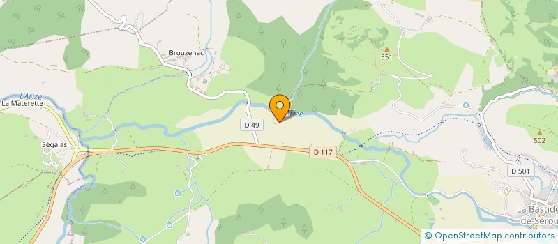 localisation de l'entreprise SCI DU CHATEAU DE RHODES à LA BASTIDE-DE-SEROU