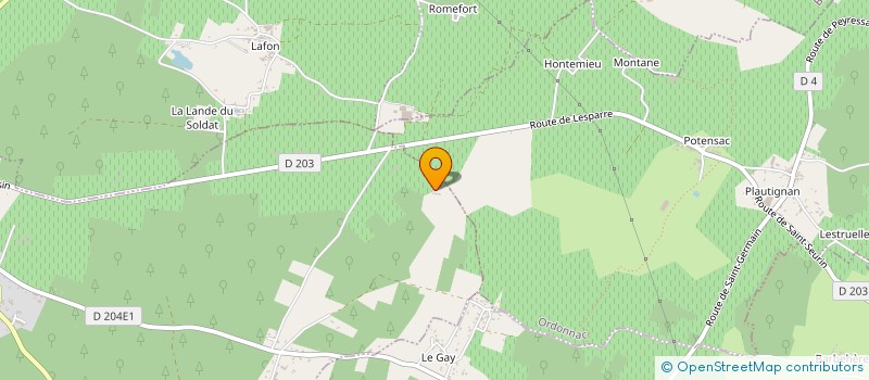 localisation de l'entreprise SCI DU CHATEAU DE ROMEFORT  BLAIGNAN-PRIGNAC