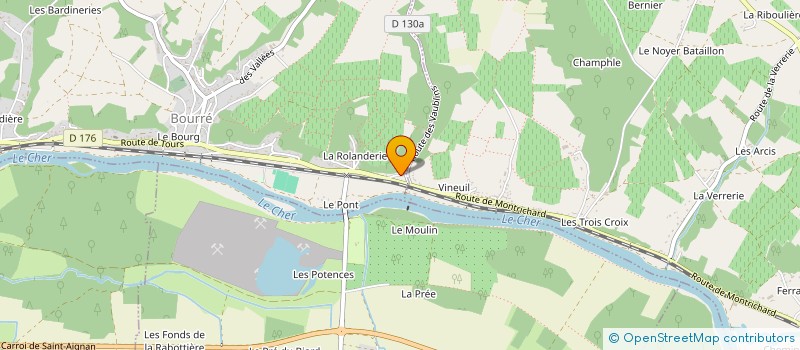 localisation de l'entreprise SCI DU CHATEAU DE VINEUIL à MONTRICHARD-VAL-DE-CHER