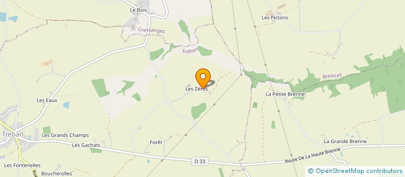 localisation de l'entreprise SCI DU CHATEAU DES ZEROS  TREBAN