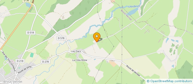 localisation de l'entreprise SCI DU CHATEAU DU VERGER  BROUT-VERNET