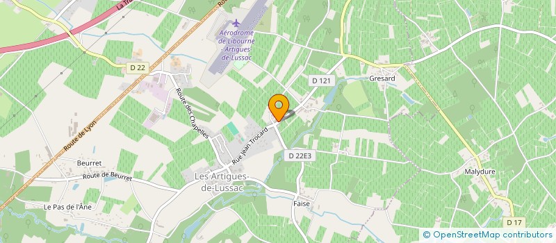 localisation de l'entreprise SCI DU CHATEAU FRANC LA ROSE  LES ARTIGUES-DE-LUSSAC