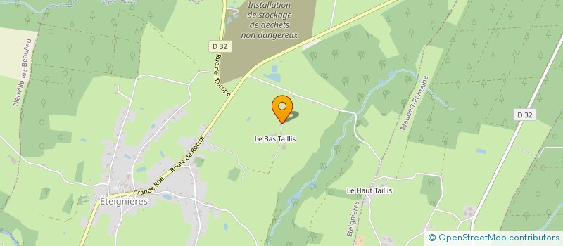 localisation de l'entreprise SCI DU CHATEAU VERT  ETEIGNIERES