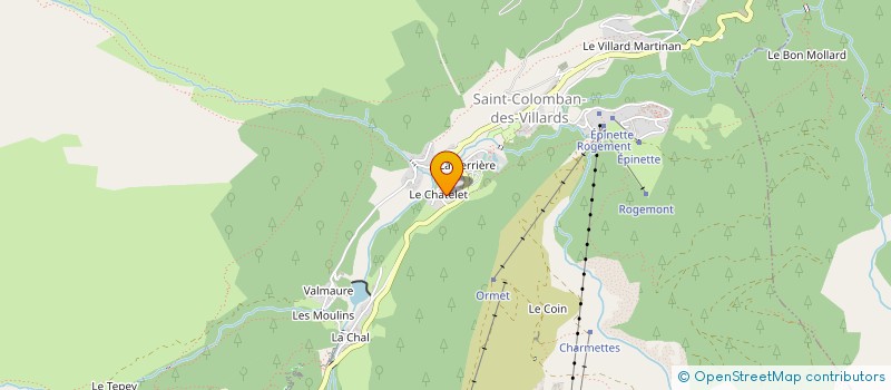 localisation de l'entreprise SCI DU CHATELET  SAINT-COLOMBAN-DES-VILLARDS