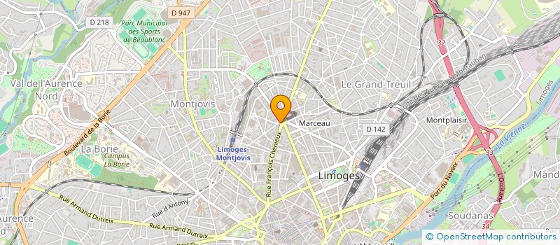 localisation de l'entreprise SCI DU CHATENET à LIMOGES