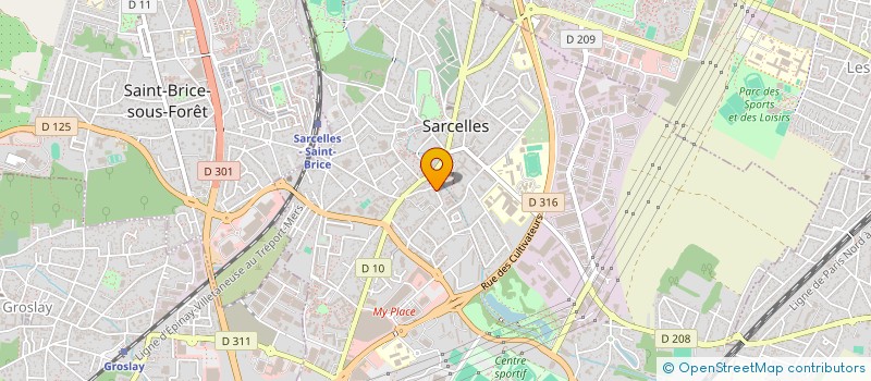 localisation de l'entreprise SCI DU CHAUSSY  SARCELLES