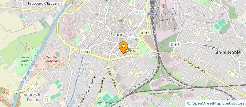 localisation de l'entreprise SCI DU CHEMIN DE FER à DOUAI