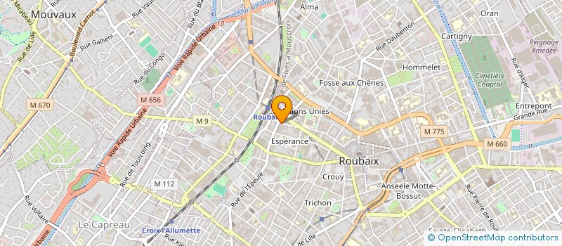 localisation de l'entreprise SCI DU CHEMIN DE FER  ROUBAIX