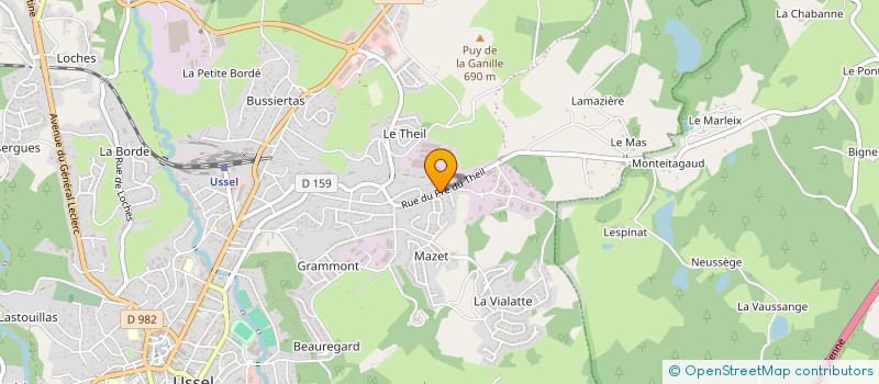 localisation de l'entreprise SCI DU CHEMIN DE L ESPINAT à USSEL