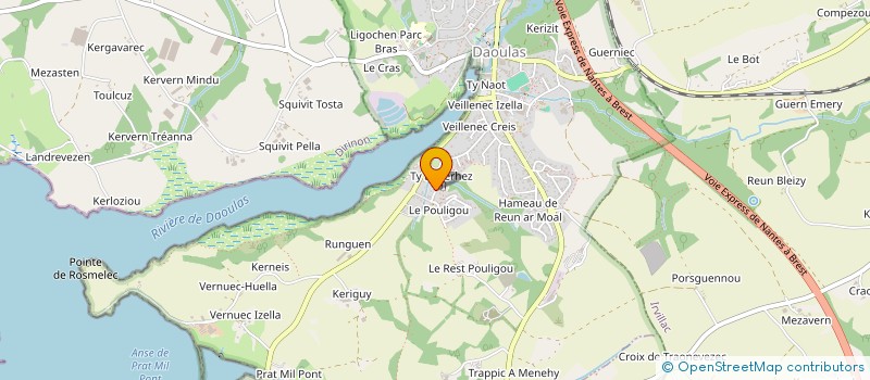 localisation de l'entreprise SCI DU CHEMIN DES AULNES  DAOULAS