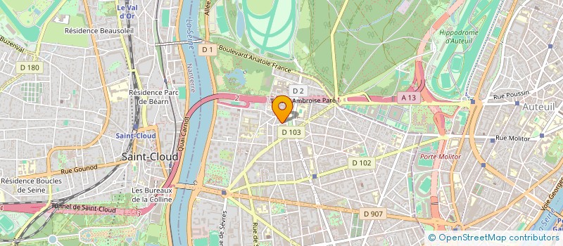 localisation de l'entreprise SCI DU CHEMIN LE CHANTEUR à BOULOGNE-BILLANCOURT