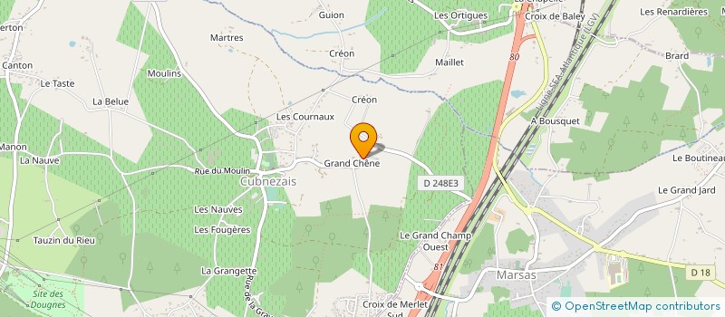 localisation de l'entreprise SCI DU CHENE  CUBNEZAIS