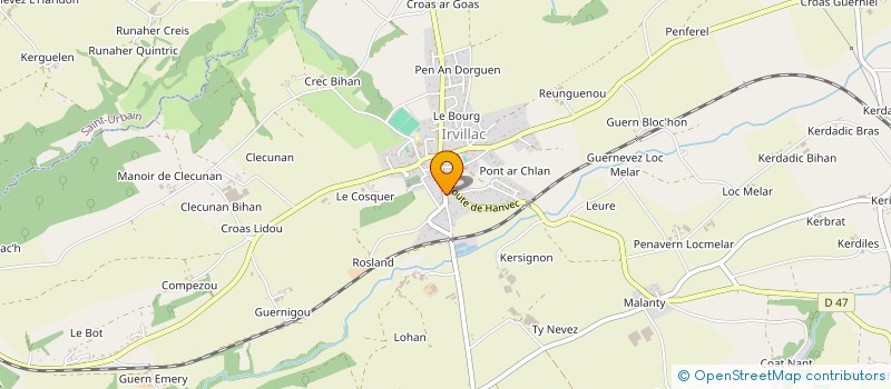 localisation de l'entreprise SCI DU CHENE  IRVILLAC