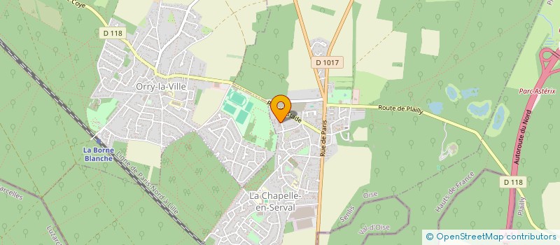 localisation de l'entreprise SCI DU CHENE AU LOUP  LA CHAPELLE-EN-SERVAL