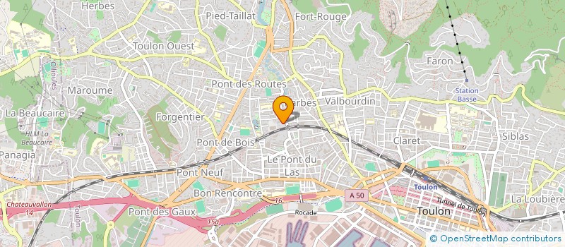 localisation de l'entreprise SCI DU CHENE DES FAVIERES  TOULON