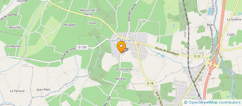 localisation de l'entreprise SCI DU CHENE ROND LARUSCADE  LARUSCADE