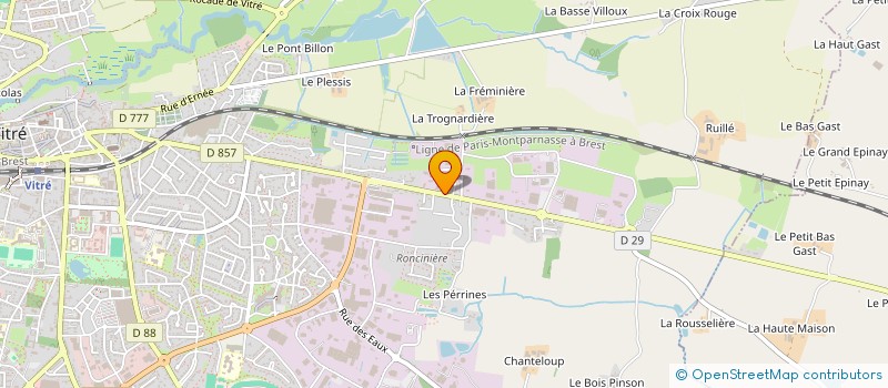 localisation de l'entreprise SCI DU CHENE VERT  VITRE