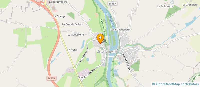 localisation de l'entreprise SCI DU CHENECLET  GREZ-NEUVILLE