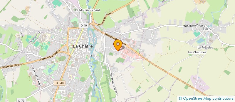 localisation de l'entreprise SCI DU CHER à LA CHATRE