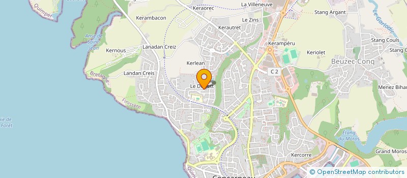 localisation de l'entreprise SCI DU CHEVREFEUILLE  CONCARNEAU