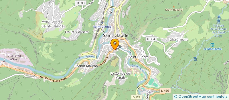 localisation de l'entreprise SCI DU CIRQUE DES FOULES  SAINT-CLAUDE