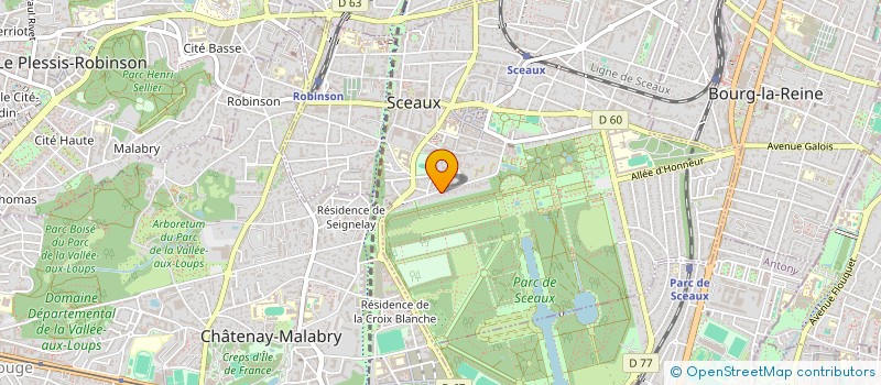 localisation de l'entreprise SCI DU CLAIR HOUDAN à SCEAUX