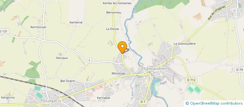 localisation de l'entreprise SCI DU CLAUDREN  CHATELAUDREN-PLOUAGAT