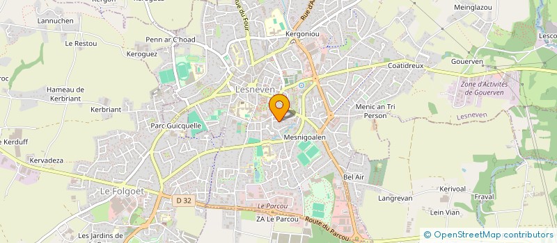 localisation de l'entreprise SCI DU CLEUSMEUR  LESNEVEN