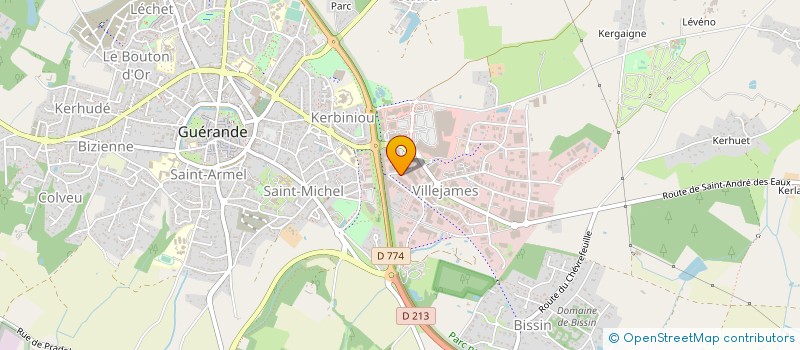 localisation de l'entreprise SCI DU CLOCHER  GUERANDE