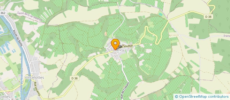 localisation de l'entreprise SCI DU CLOCHER  IRANCY