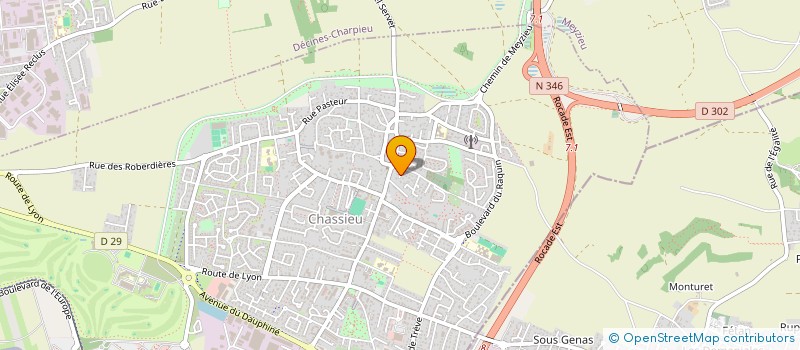 localisation de l'entreprise SCI DU CLOS  CHASSIEU