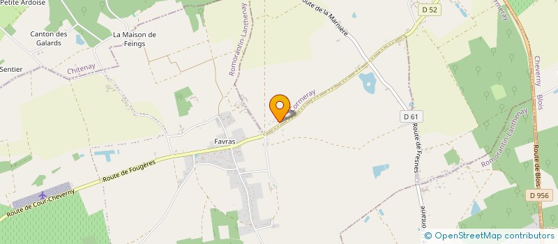 localisation de l'entreprise SCI DU CLOS DE FAVRAS  CORMERAY