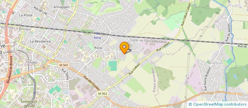 localisation de l'entreprise SCI DU CLOS DE L ABBAYE à VILLENEUVE-D'ASCQ