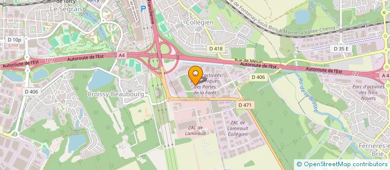 localisation de l'entreprise SCI DU CLOS DES CHARMES  COLLEGIEN