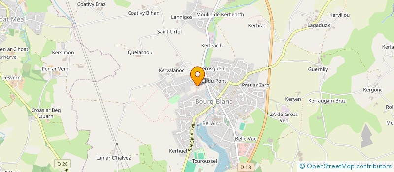 localisation de l'entreprise SCI DU CLOS FLEURI  BOURG-BLANC