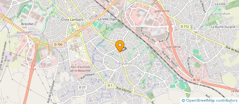 localisation de l'entreprise SCI DU CLOS GROSVALET  TREGUEUX