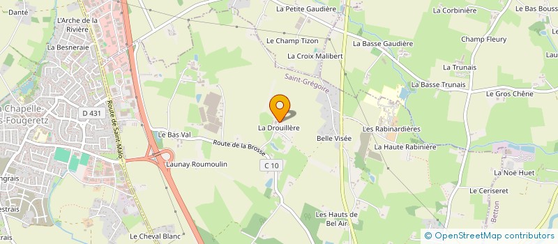 localisation de l'entreprise SCI DU CLOS MACE  SAINT-GREGOIRE